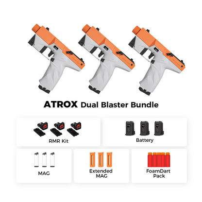 ATROX 3-Player Recreational Foam Dart Blaster Bundle